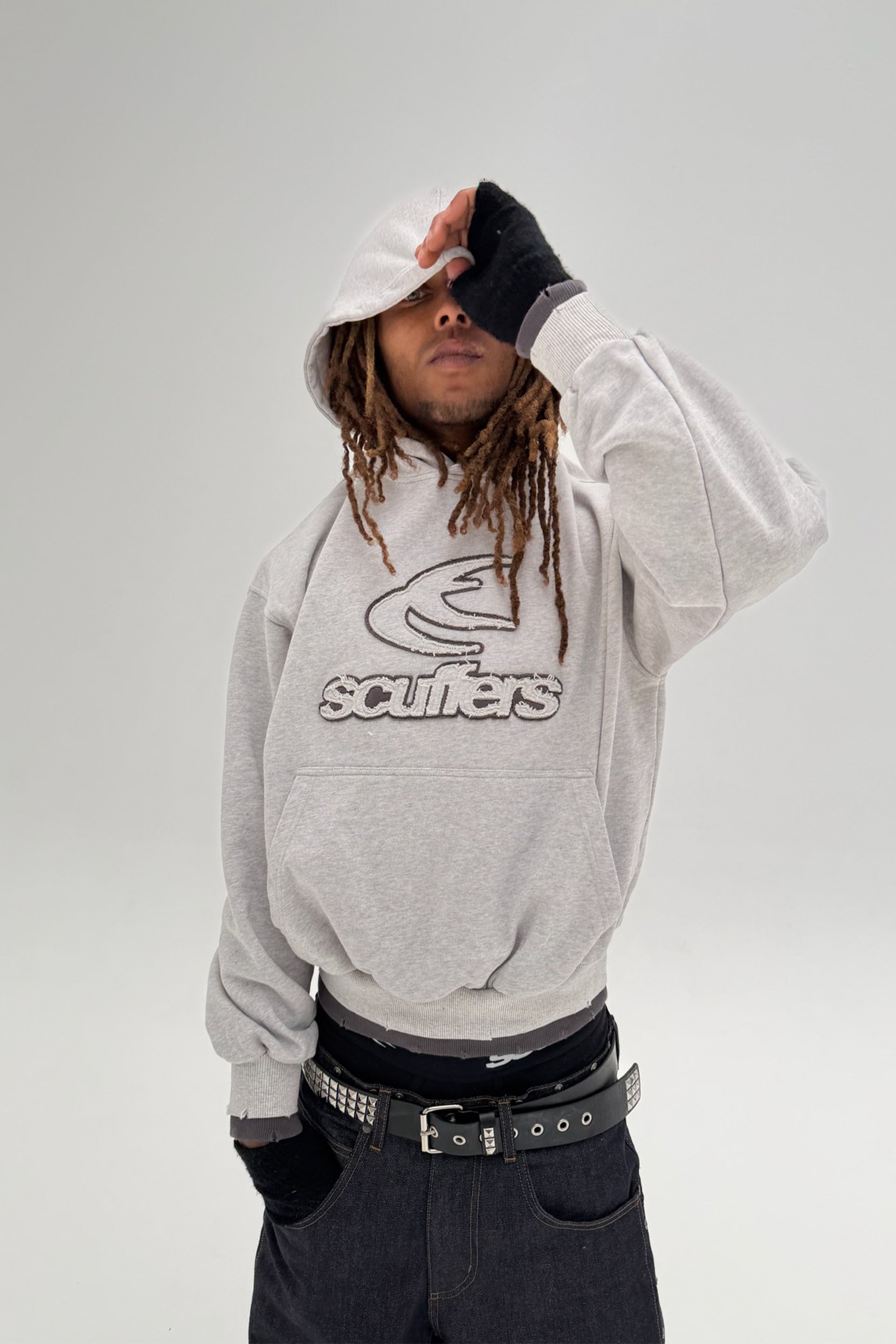 Double Light Grey Hoodie