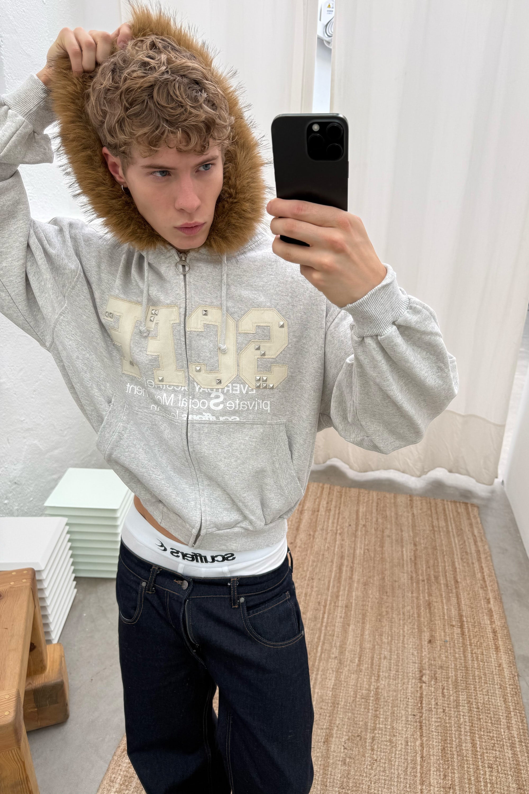 Track Grey Melange Zipper