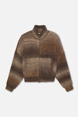 Delorette Brown Knit Zipper