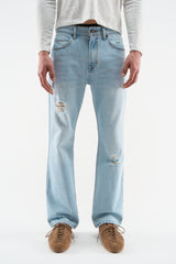 Classic Light Blue Straight Pants