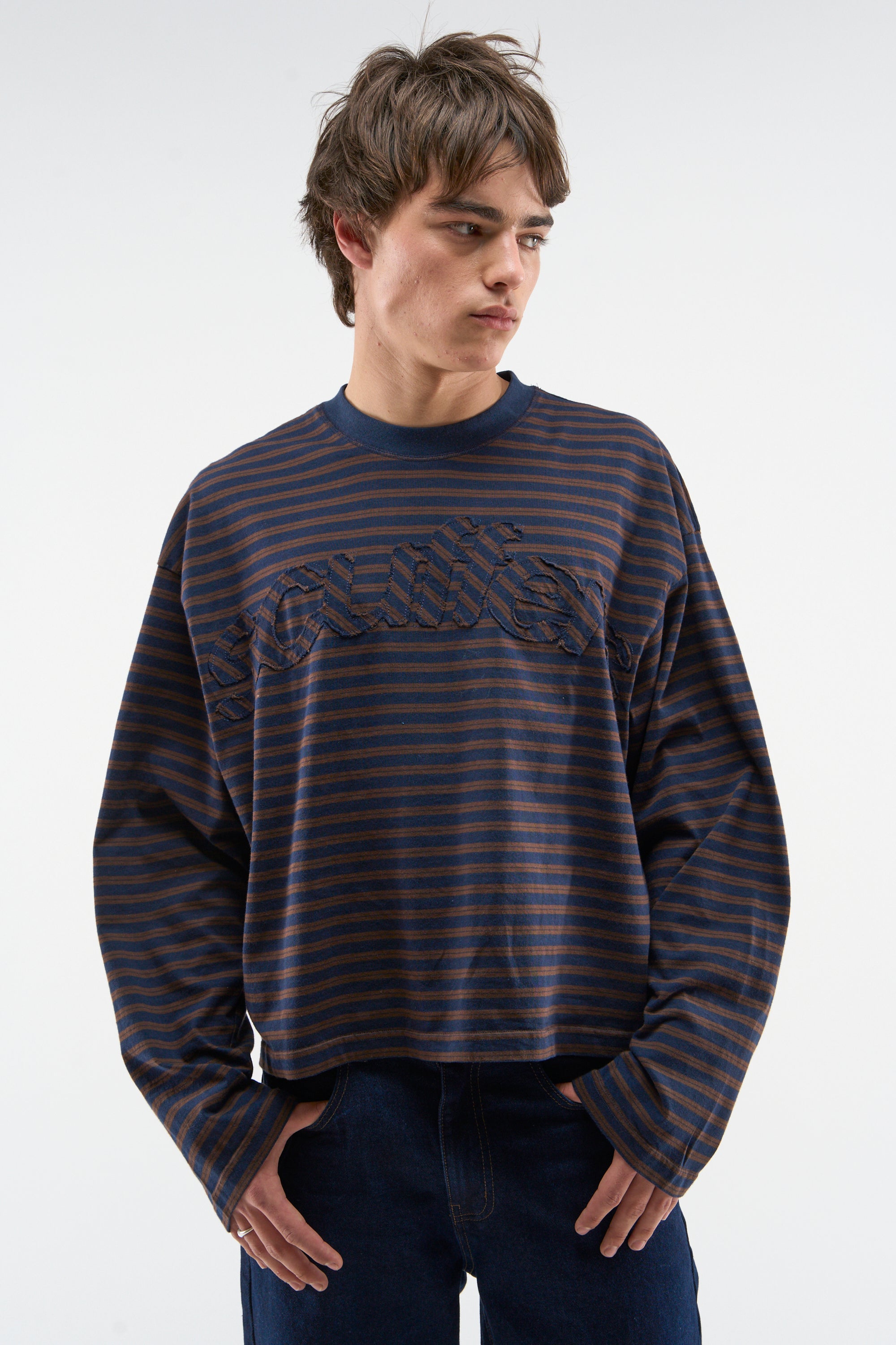 Raw Striped Brown Longsleeve