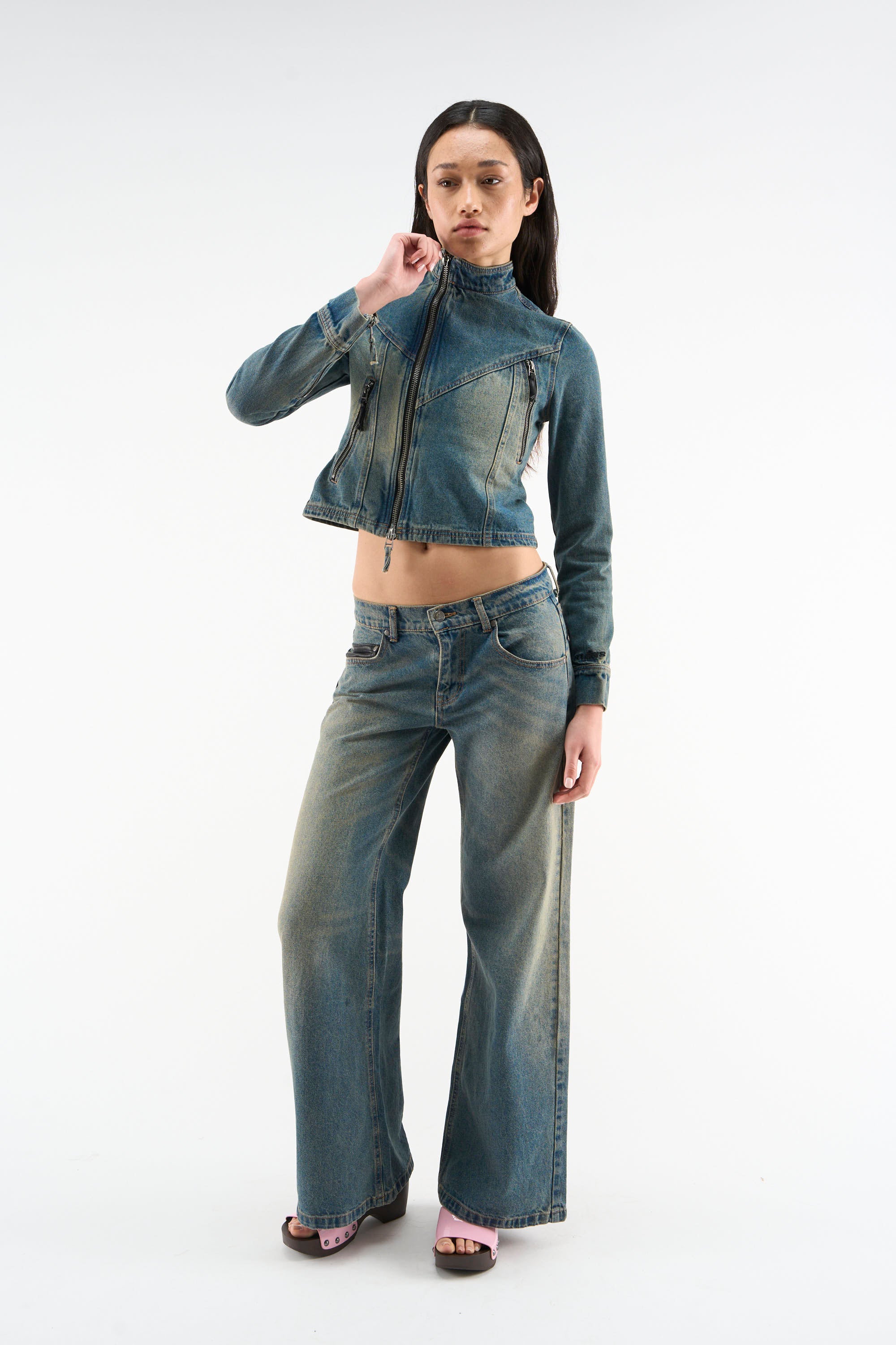 Marlen Washed Blue Jacket