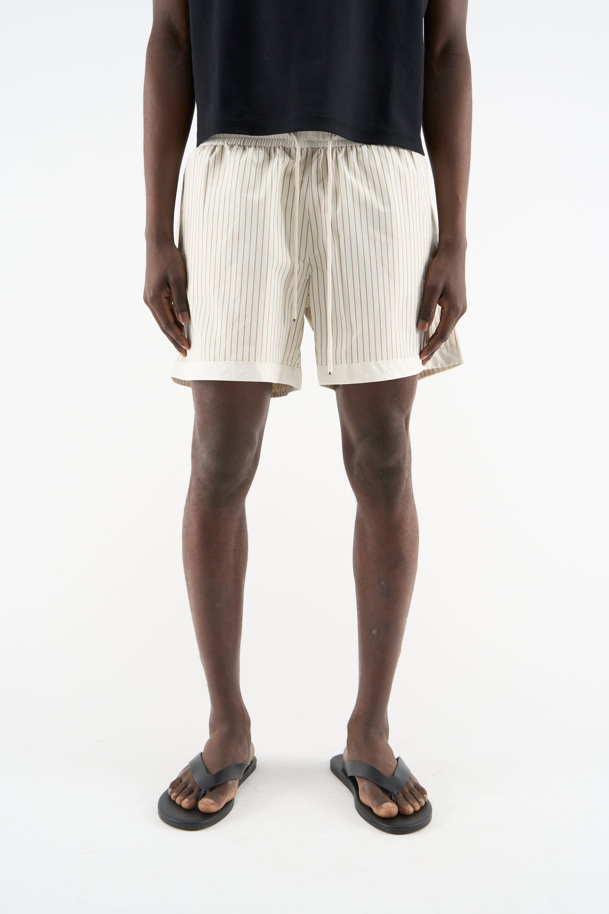 Pinstripe White Swimpants