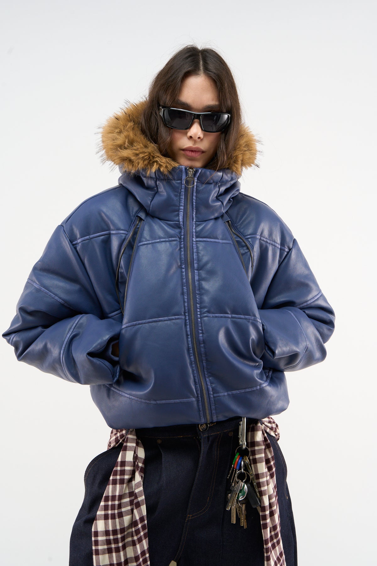 Raw Royal Blue Puffer Jacket