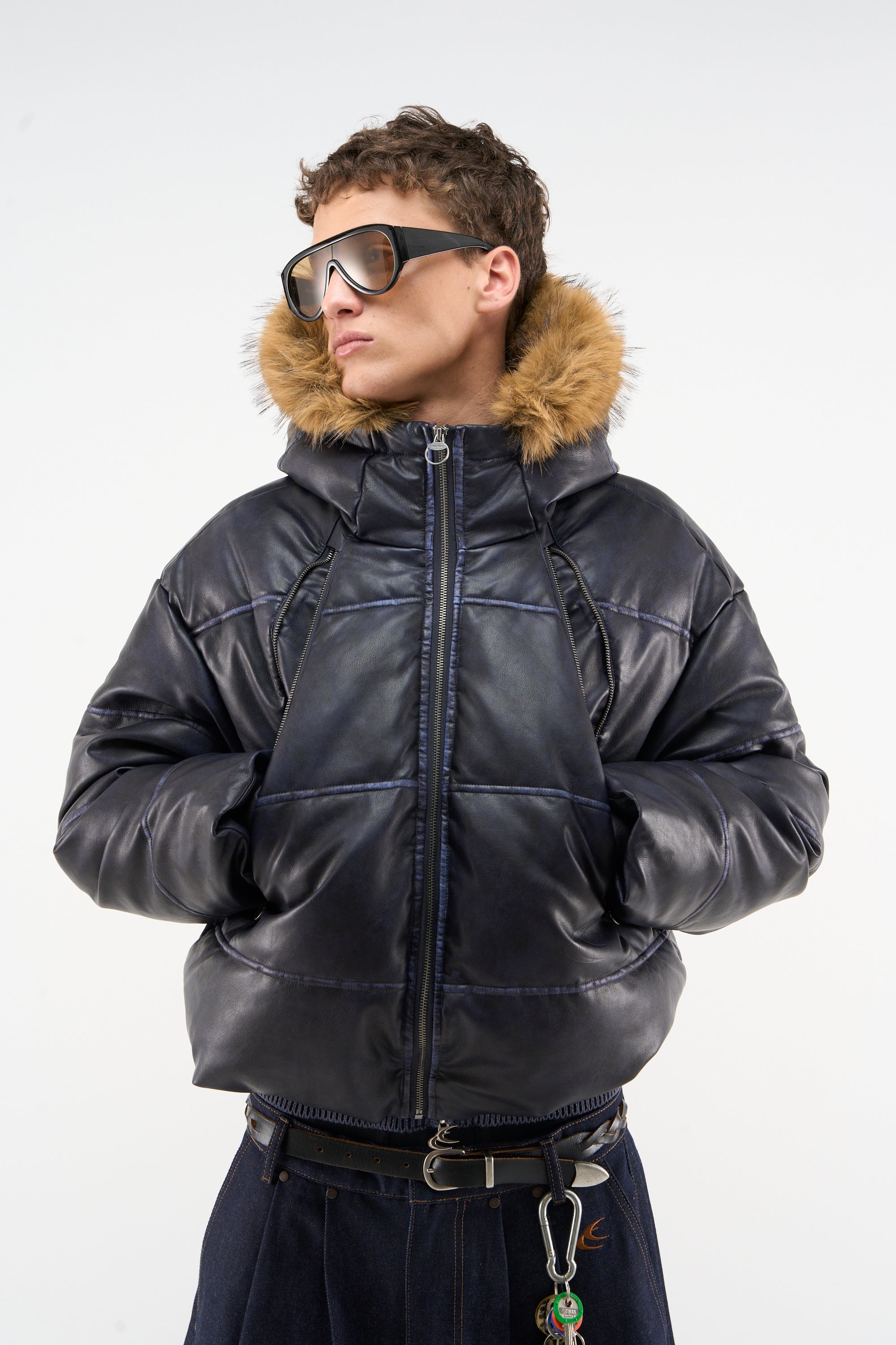 Raw Dark Puffer Jacket