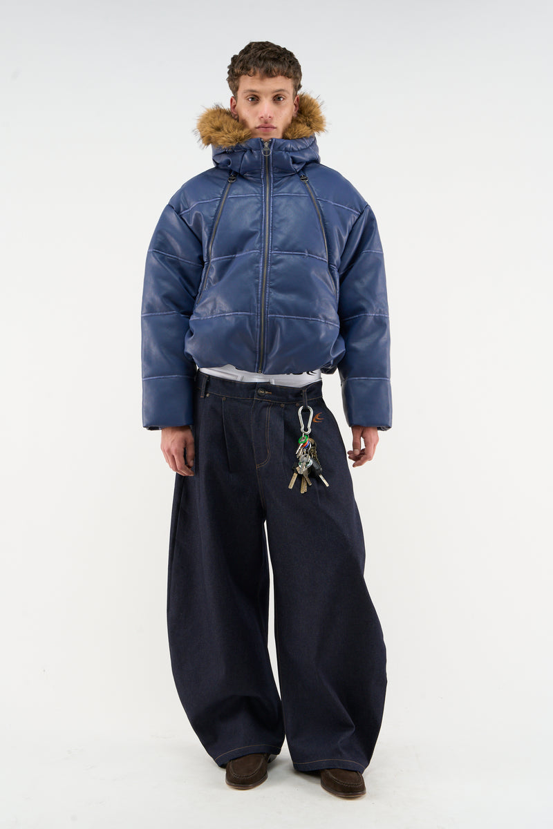 Raw Royal Blue Puffer Jacket