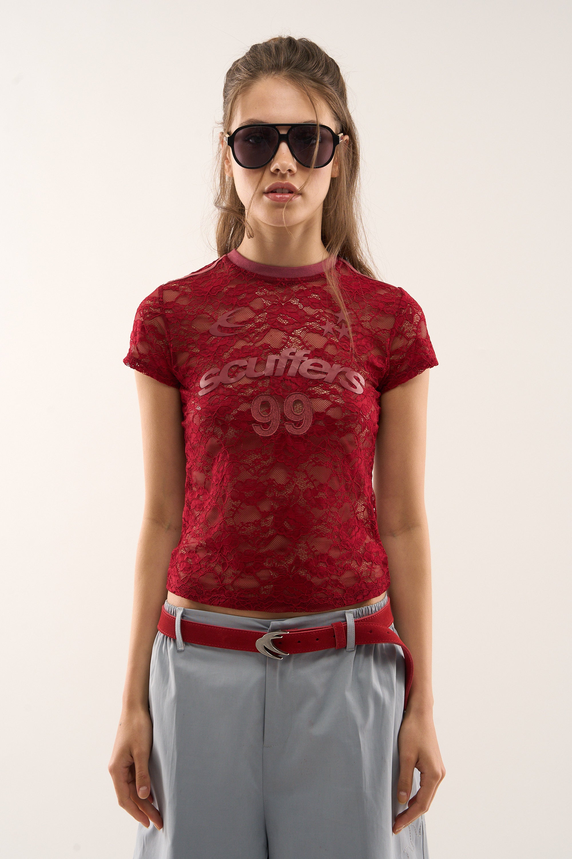 Suede Red Belt