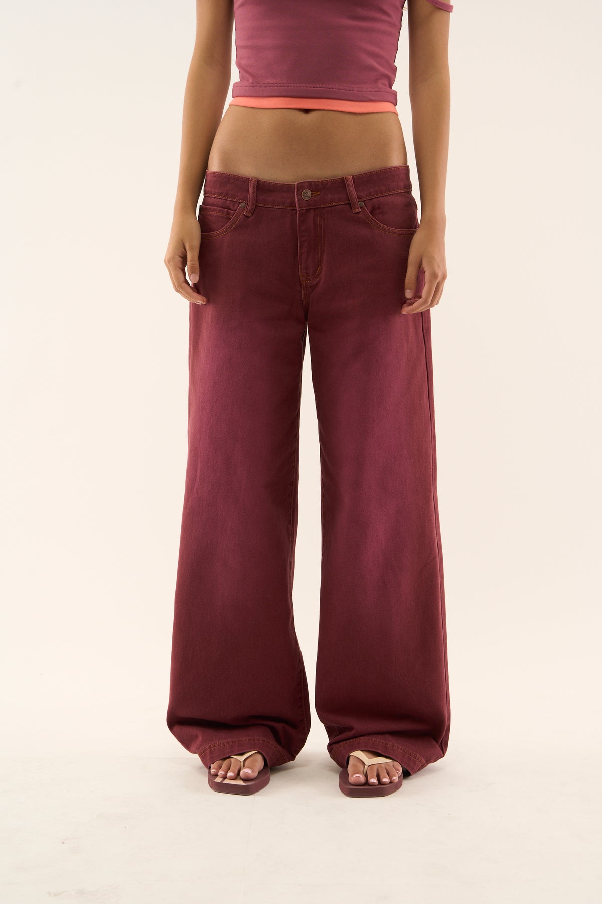 Carrie Burgundy Pants