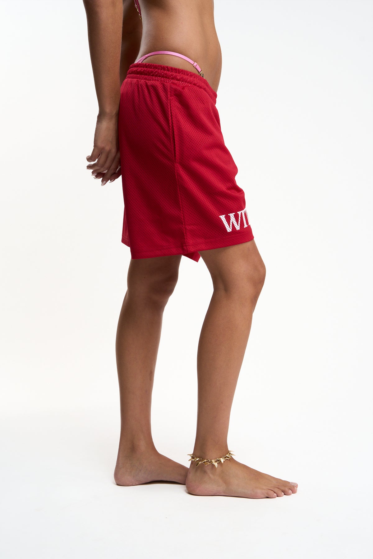 Withlove Red Mesh Shorts