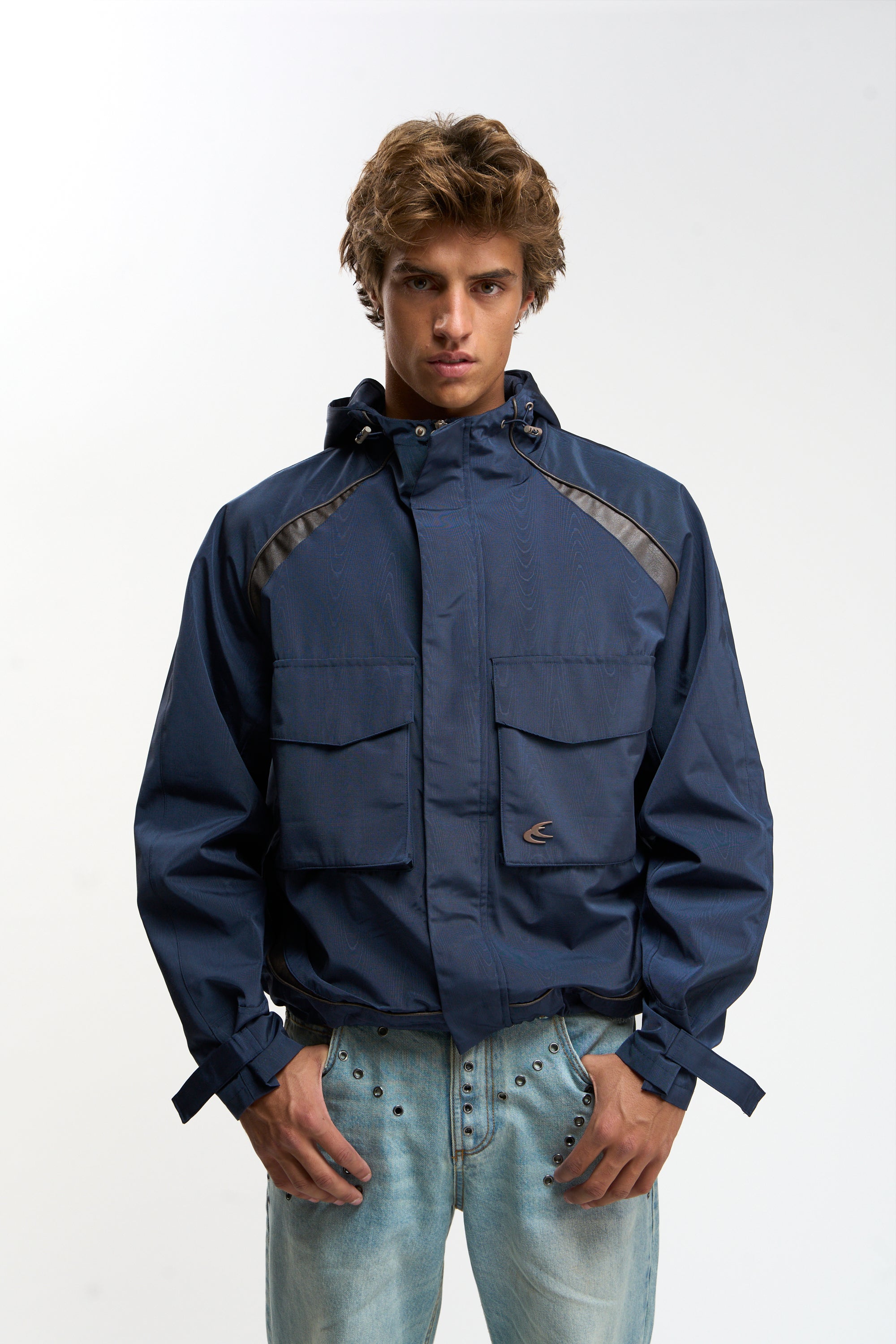 Woody Navy Essential Windbreaker