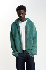 Steel Green Knit Zipper