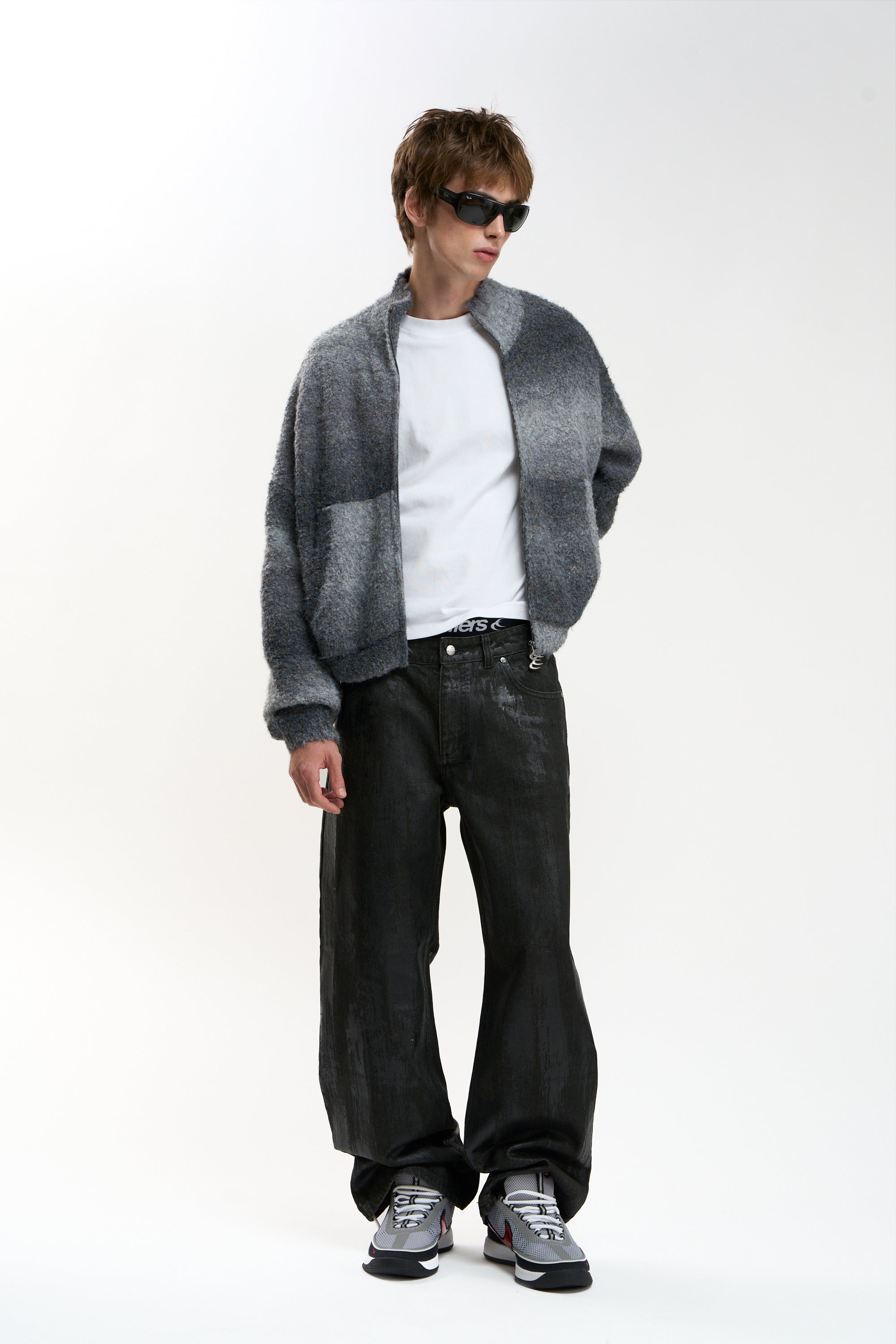 Delorette Grey Knit Zipper