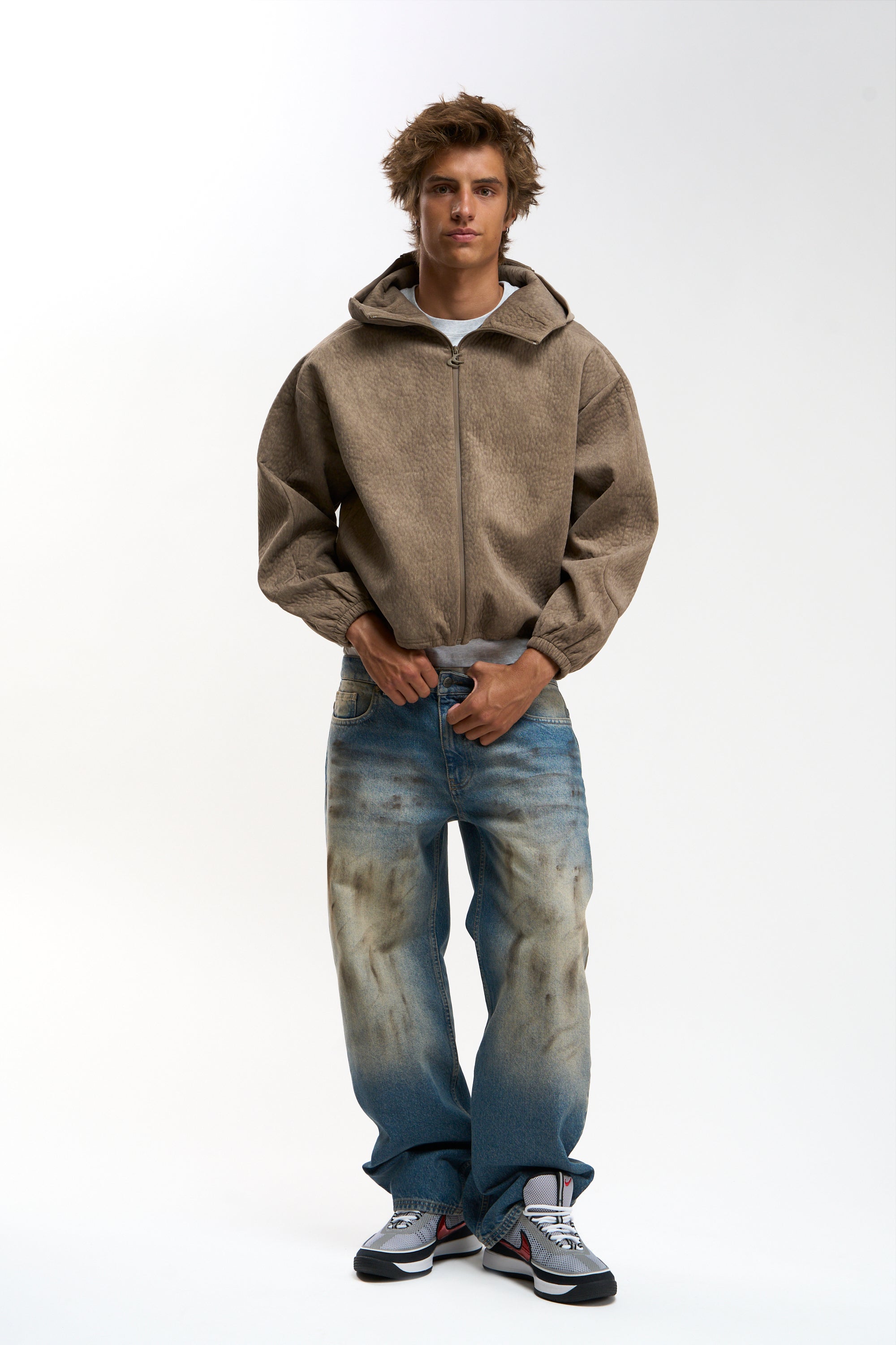 Tech Brown Fur Zip