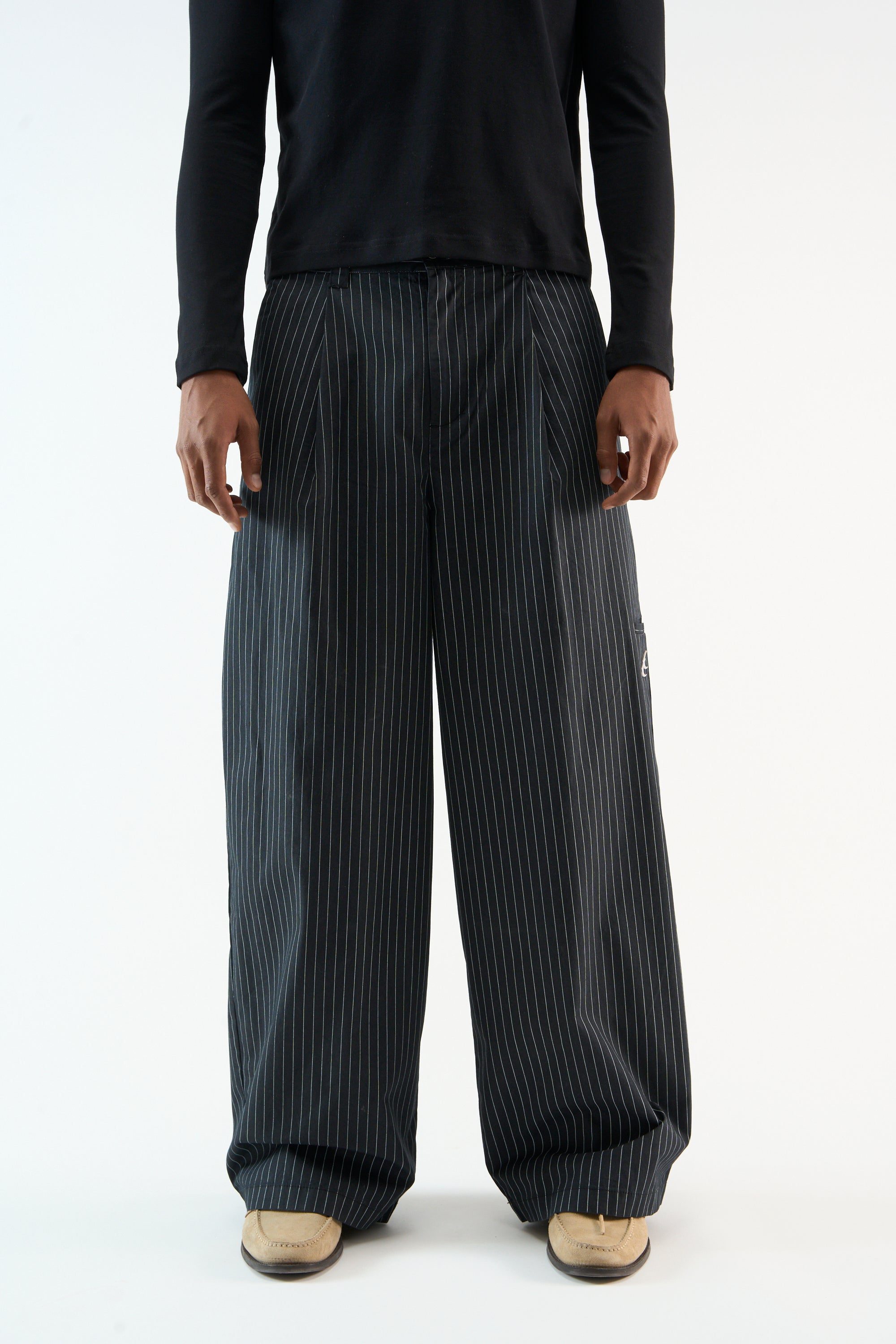 Pinstripe Black Pants