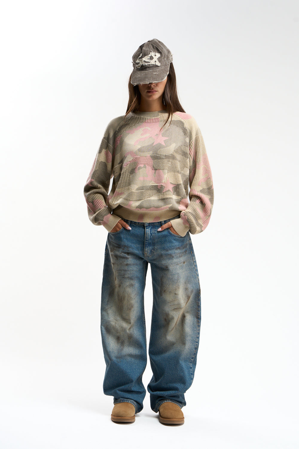 Climax Pink Camo Knit