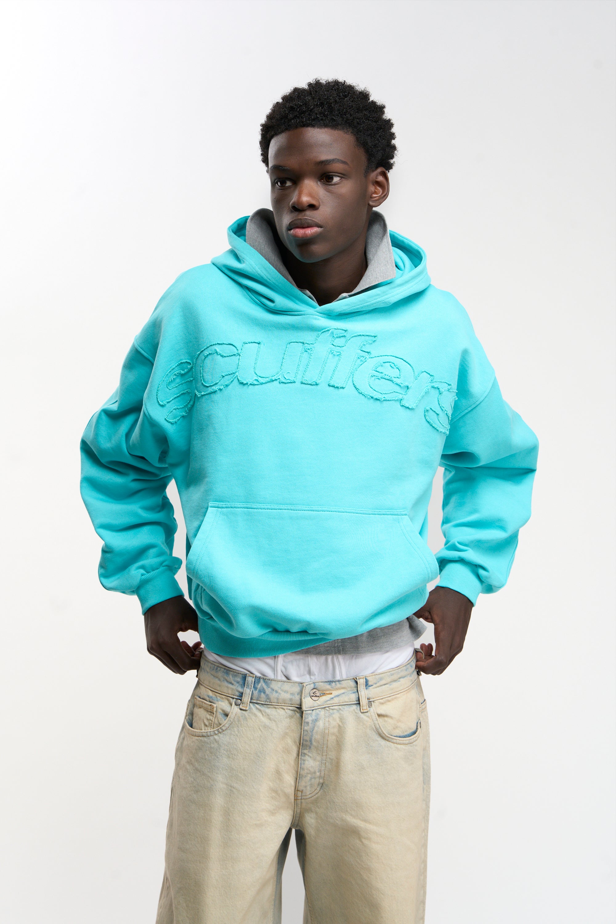 Raw Light Blue Hoodie