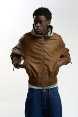 Lisbon Brown Bomber Jacket