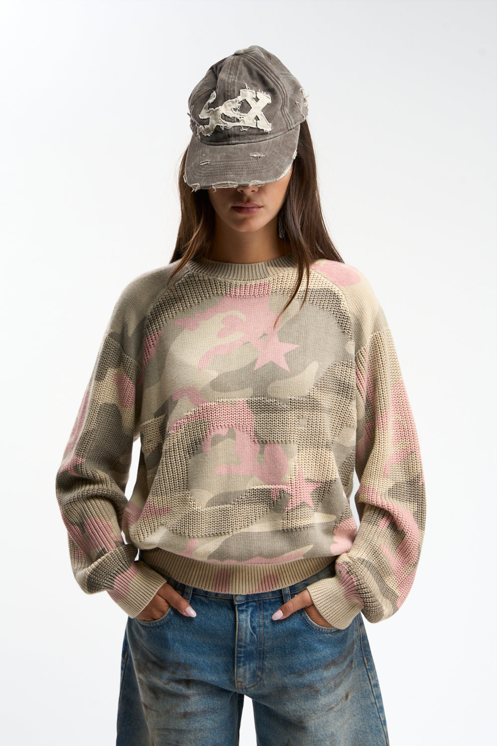 Climax Pink Camo Knit