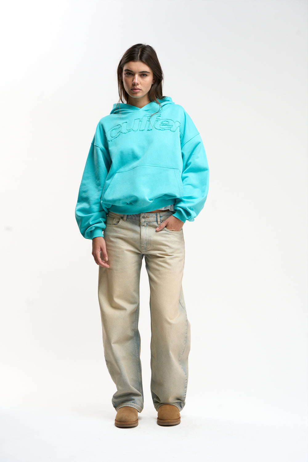 Raw Light Blue Hoodie
