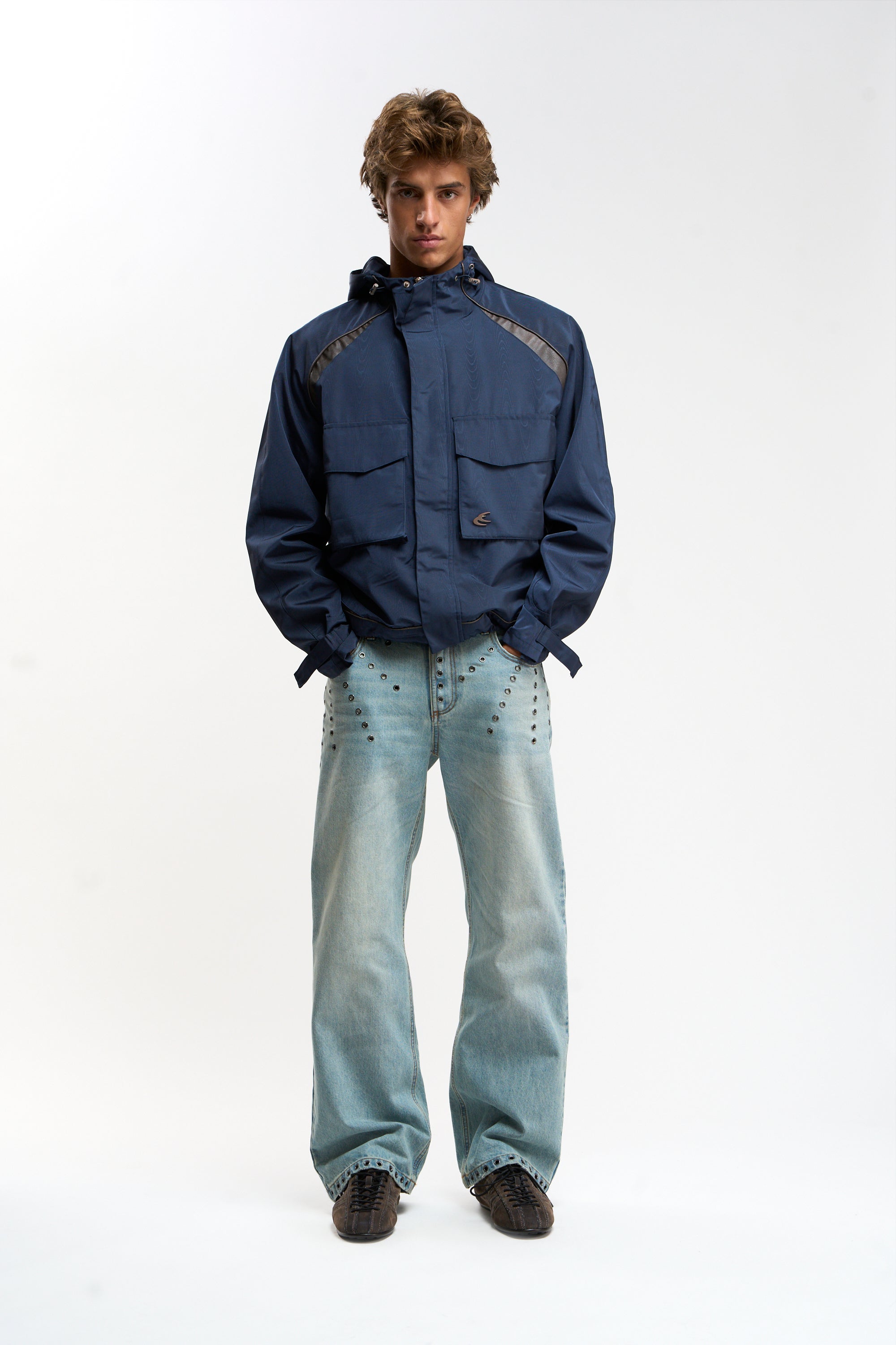 Woody Navy Essential Windbreaker