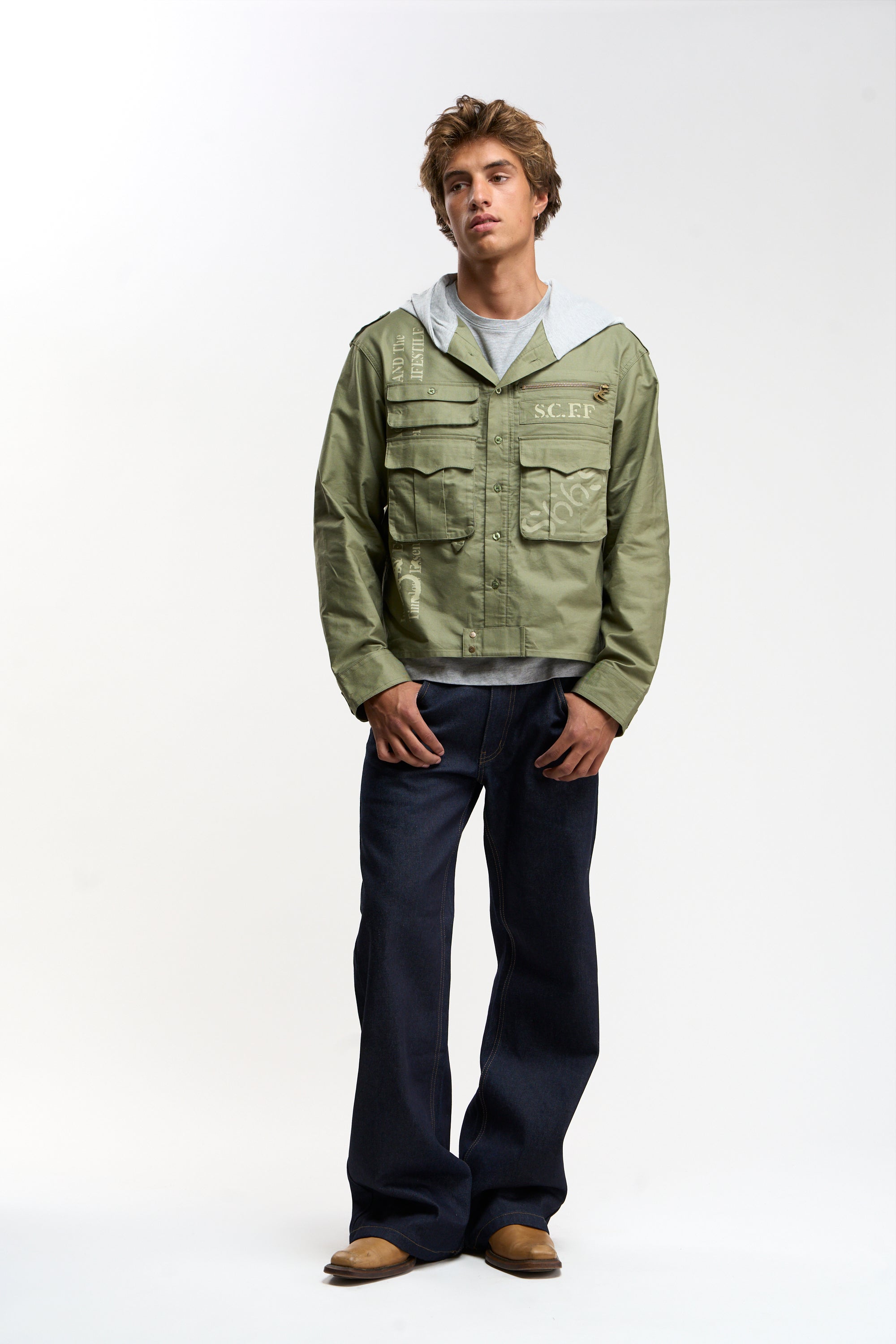 Hood Green Shirt