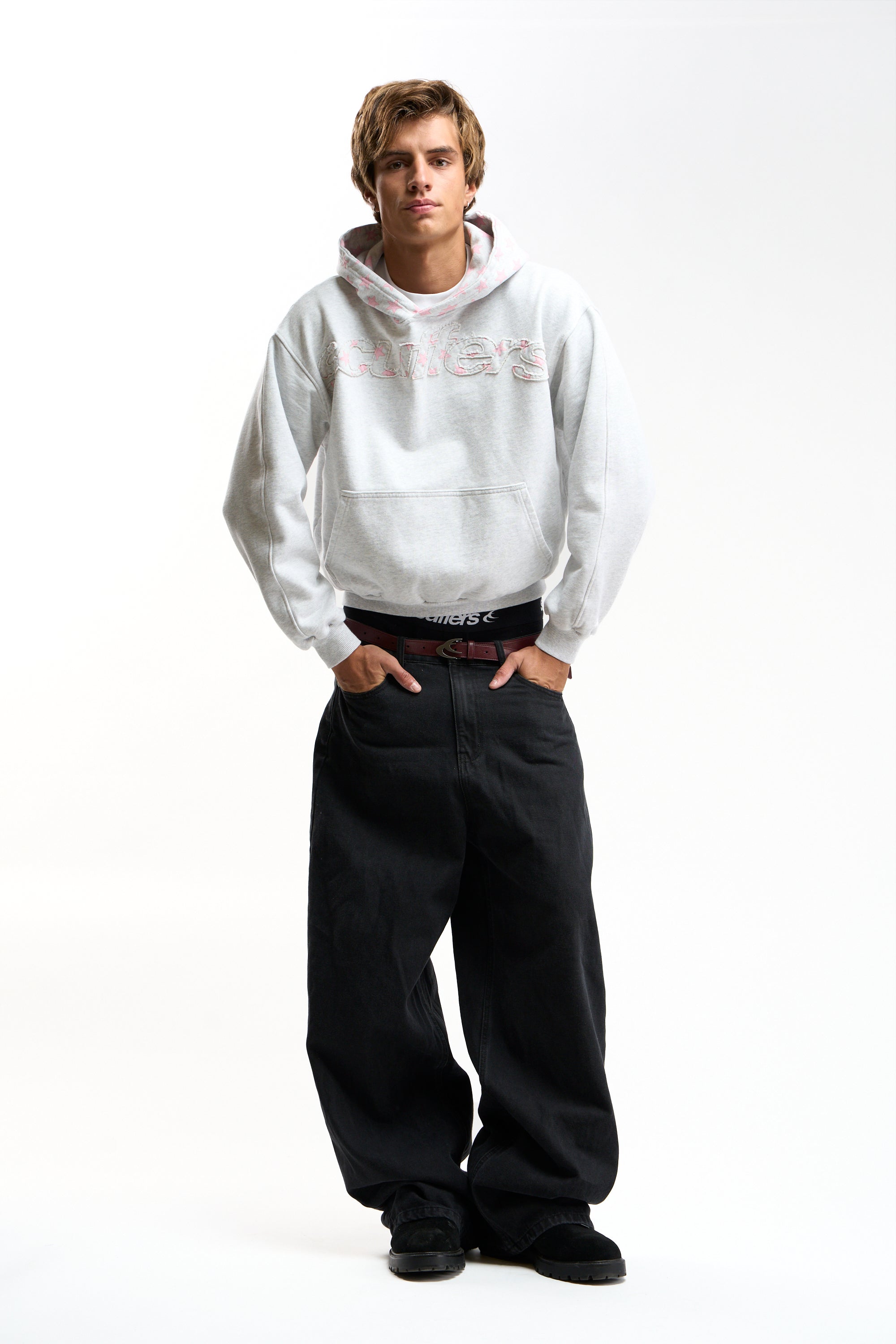 Raw Pop Grey Melange Hoodie