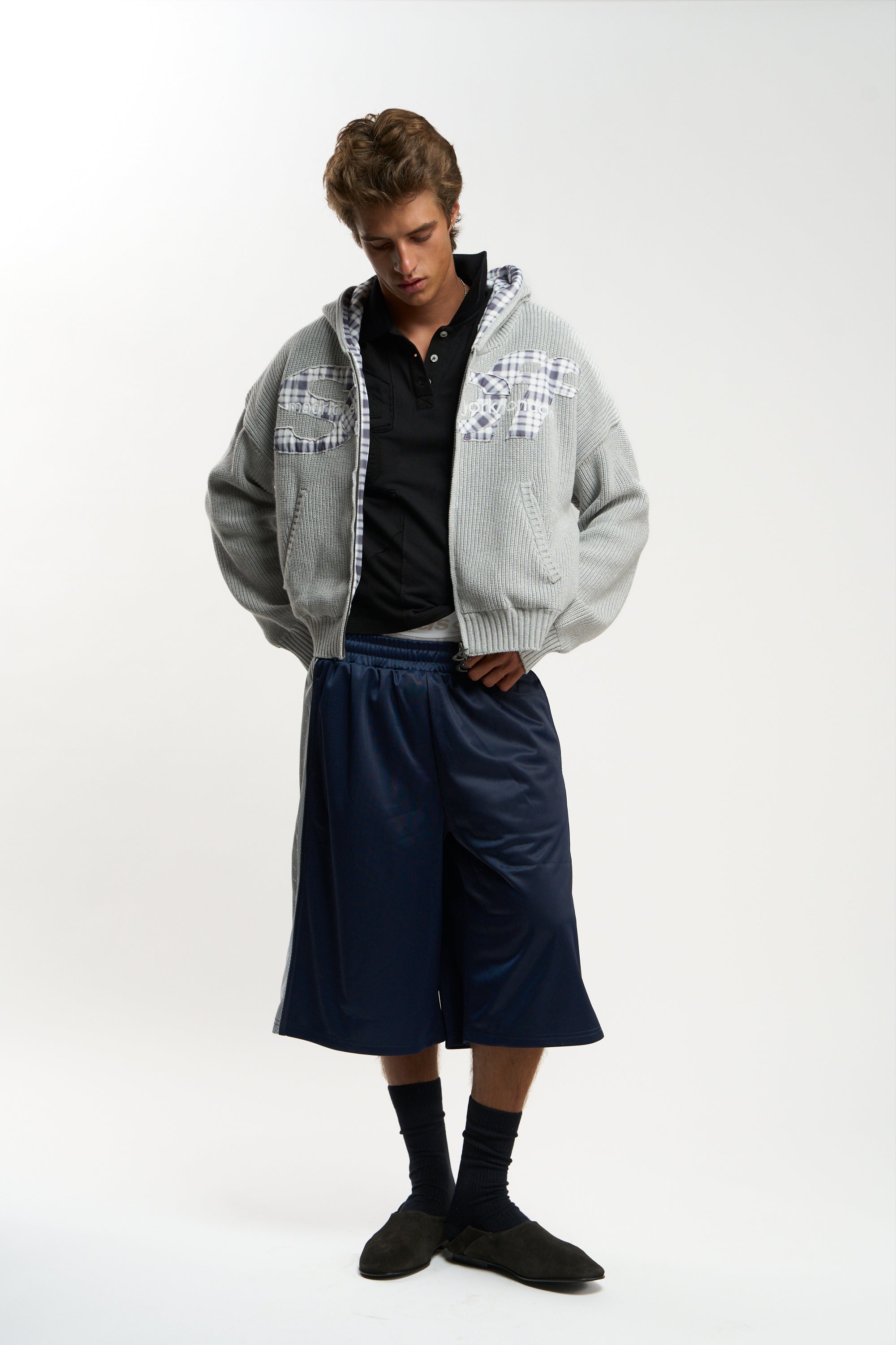 Brooks Grey Knit Zipper