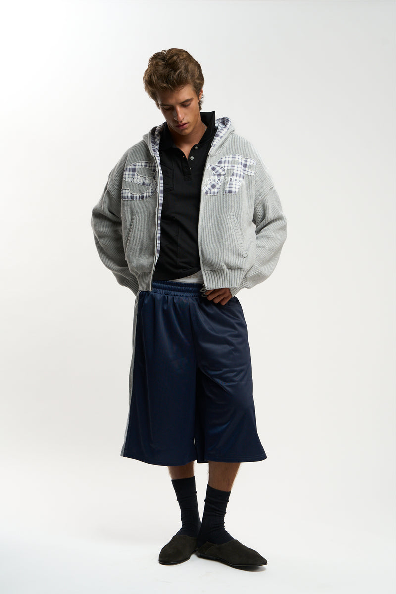 Brooks Grey Knit Zipper