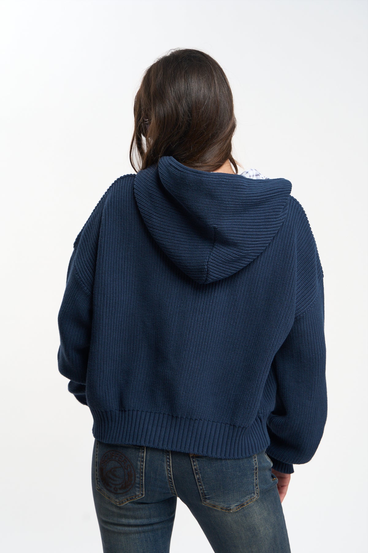 Brooks Navy Knit Zipper