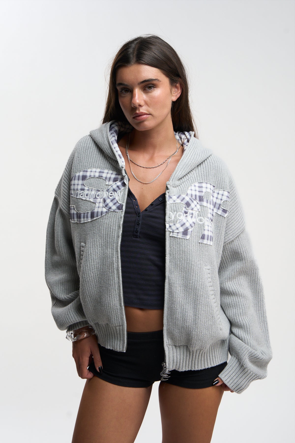Brooks Grey Knit Zipper