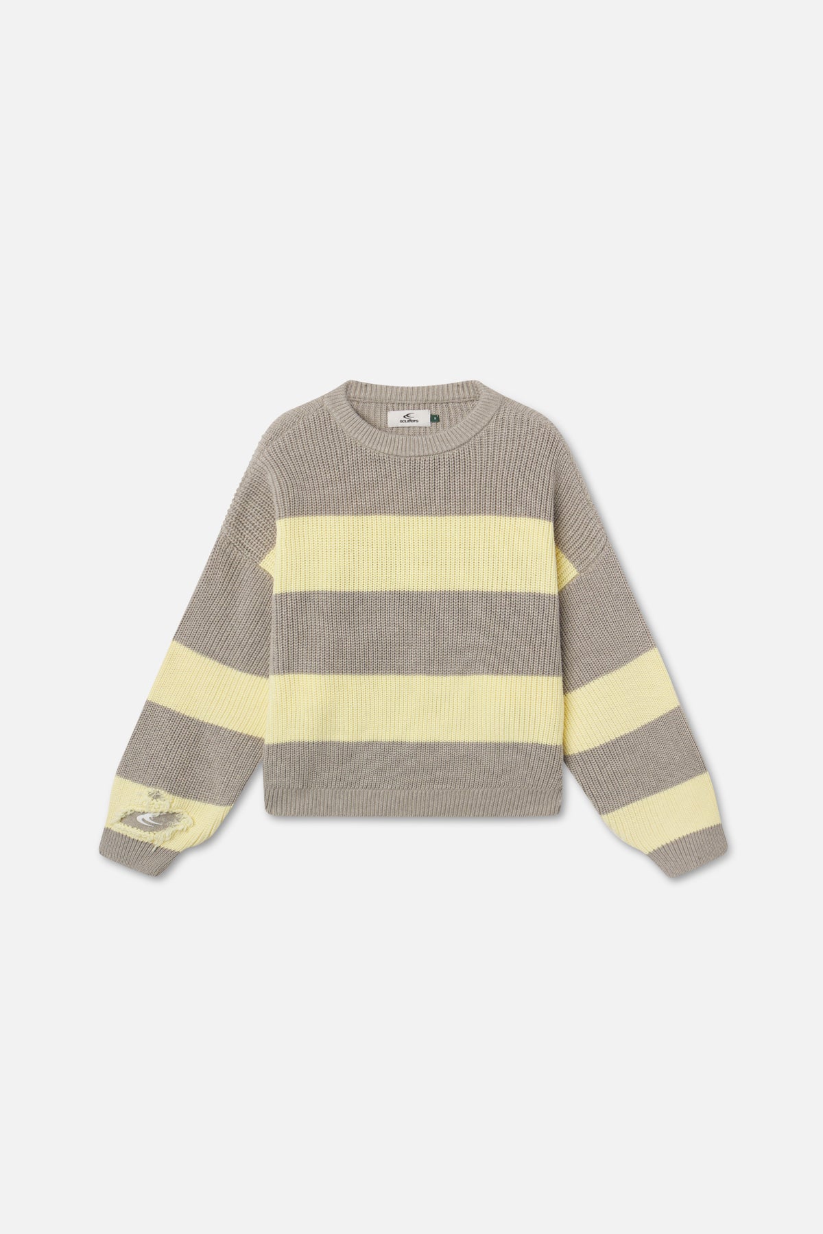 Hole Yellow & Grey Knit
