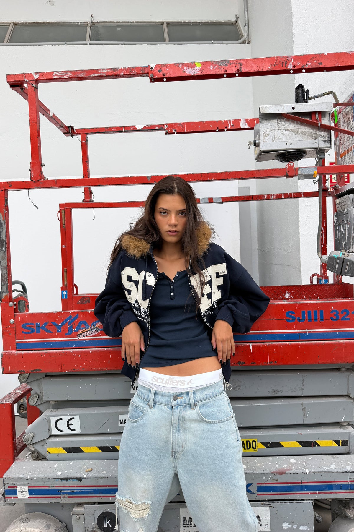 Track Navy Zipper