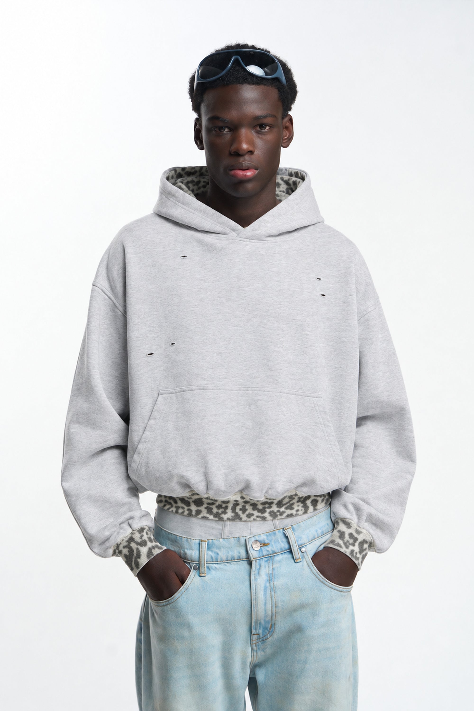 Leo Grey Melange Hoodie