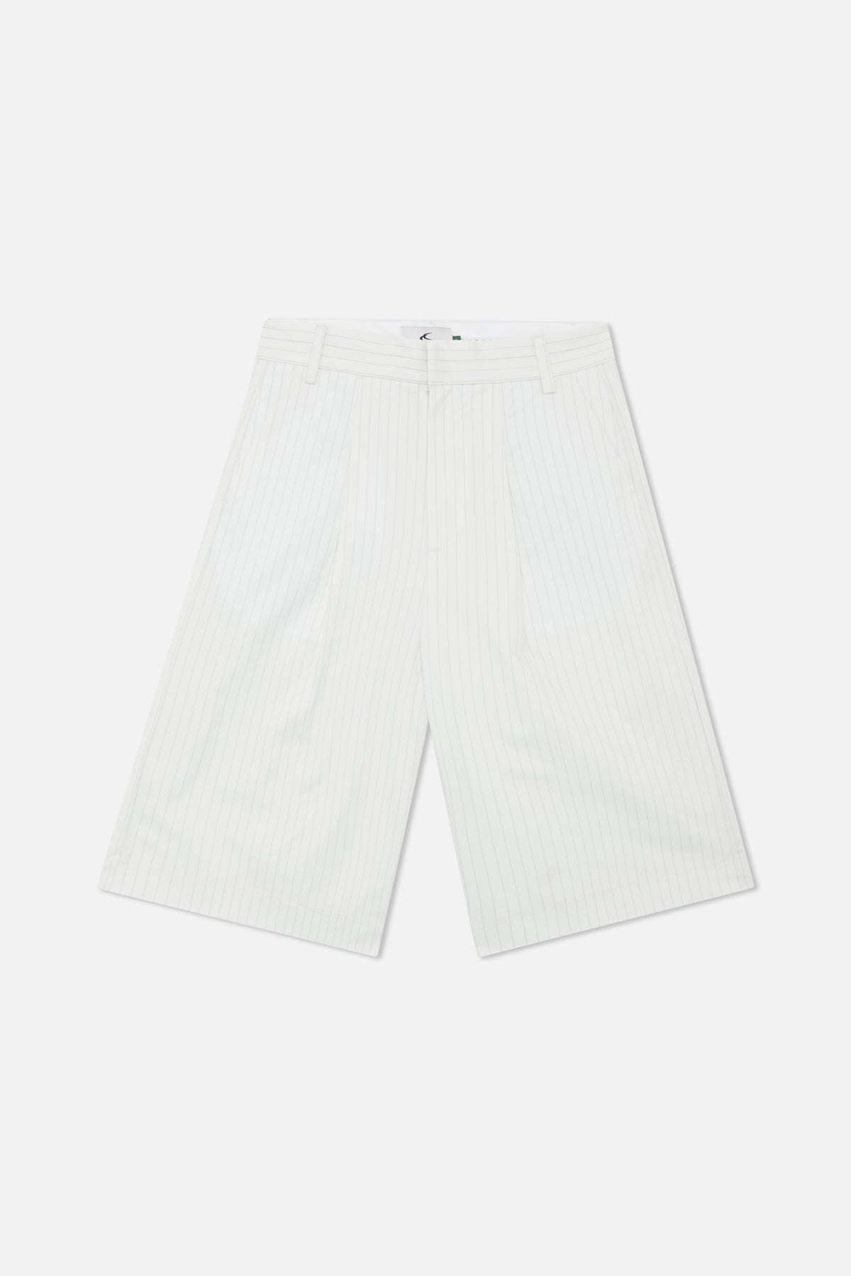 Maison Ecru Pinstripe Shorts