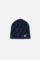 Monogram Navy Beanie