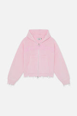 New Light Pink Buzz Knit Zipper