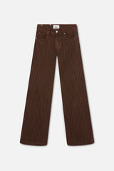 Pinstripe Carrie Brown Pants