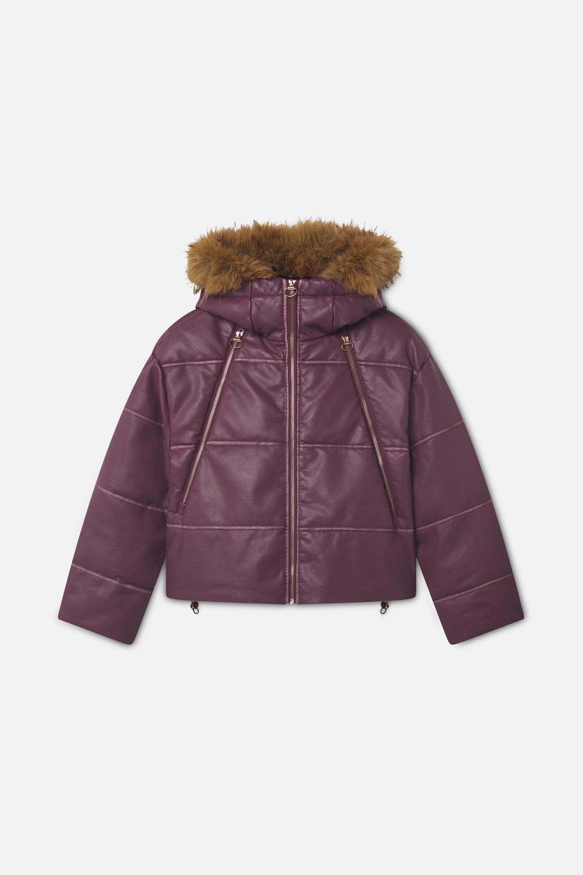 Raw Burgundy Puffer Jacket