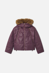 Raw Burgundy Puffer Jacket