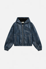 Waxed Dark Denim Work Jacket