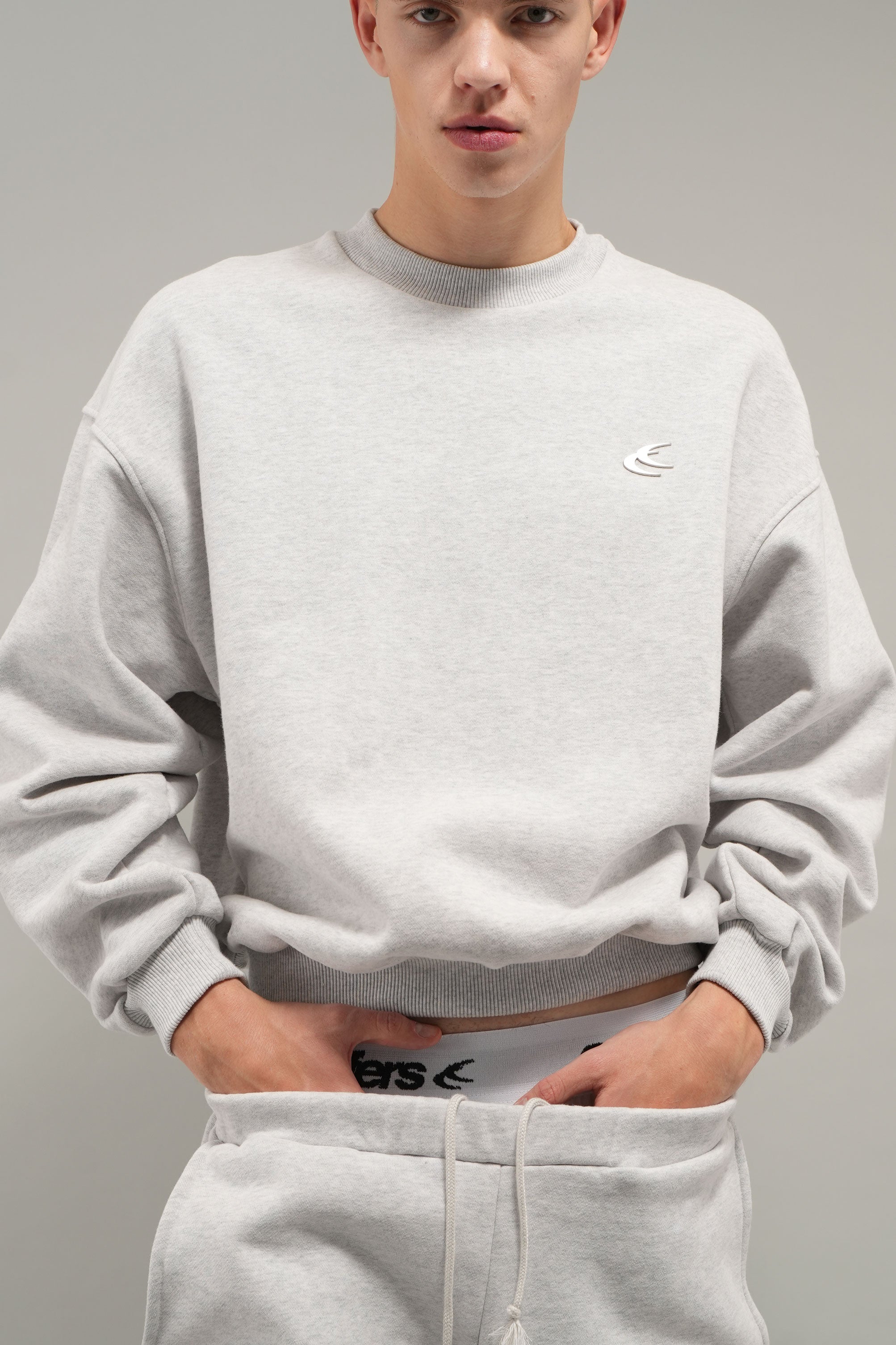 Everyday Grey Melange Crewneck